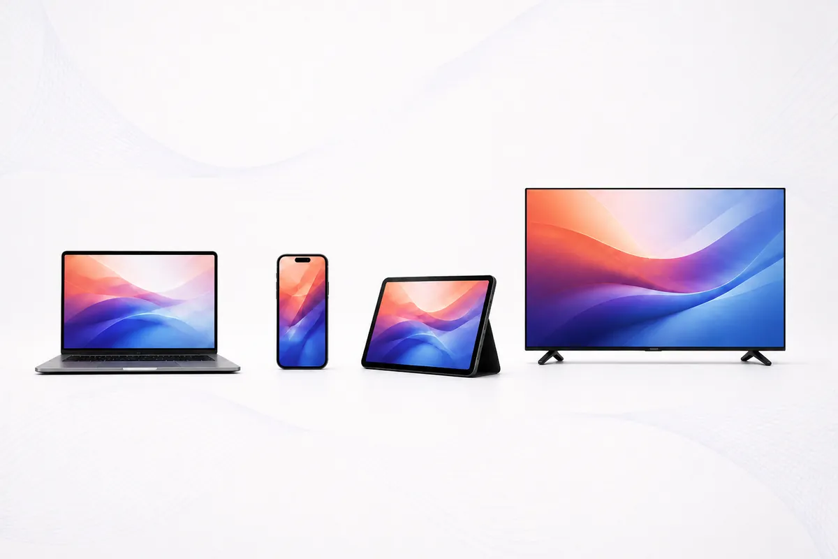 What is an IPTV service — the same stream on four different devices